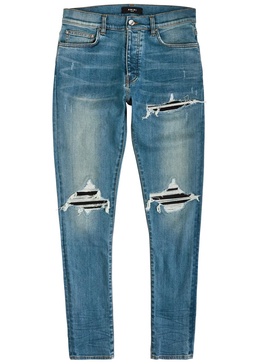 MX1 ripped slim-leg jeans