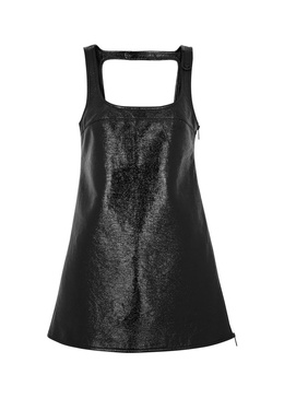 Chasuble crinkled vinyl mini dress