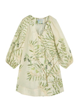 Short Dress Georgette linen mini dress