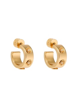 Tea Rose embellished hoop earrings