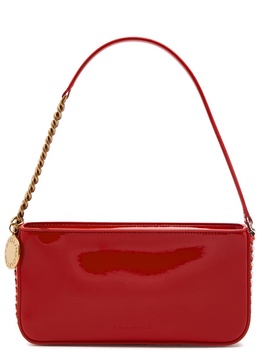 Frayme patent faux leather shoulder bag 