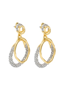 Solanales Spiral 14kt gold-plated stud earrings