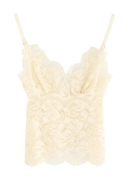 Haut scalloped sheer lace tank