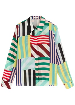 Willa striped silk-chiffon shirt