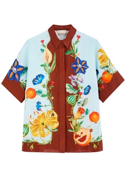 Dahlia printed flax shirt