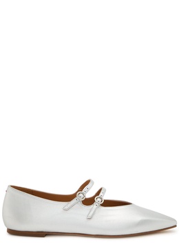 Franny metallic leather Mary Jane flats