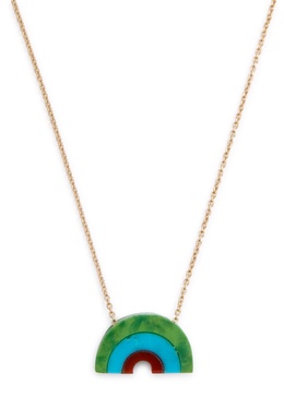 Arcoiris Turquoise 9kt gold rainbow necklace