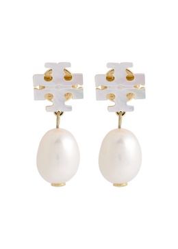 Kira pearl-embellished drop earrings