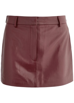 Leather mini skirt