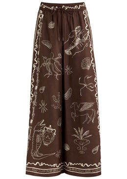 Sammy wide-leg silk trousers
