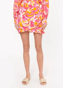 mika skirt in retro floral