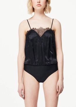 sweetheart bodysuit in black