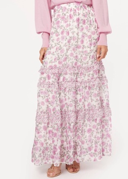 liu skirt in confetti flora combo