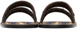 Brown & Navy Duotone Summer Slides