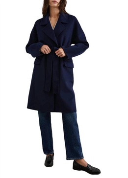 marta coat in blue