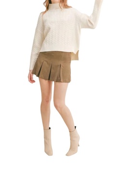 liss turtleneck sweater in ivory