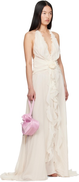 Off-White Georgette Maxi Dress