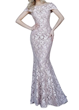 off the shoulder fitted mother of the bride dress in blush