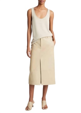 relaxed scoop neck tank in sepia