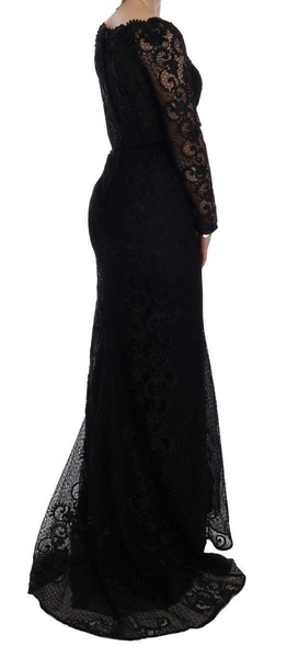 Dolce & Gabbana  Black Floral Sheath Dress