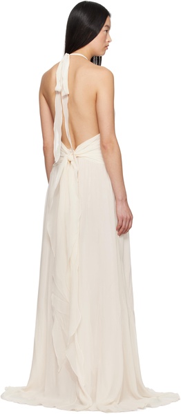 Off-White Georgette Maxi Dress