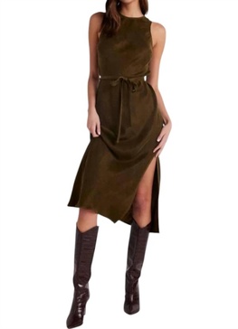 autumn tank slip dress in olive