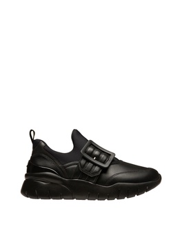 brinelle 6239651 women's black calf plain leather sneakers