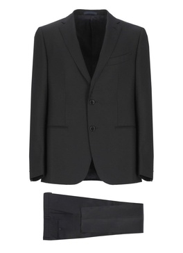 black  wool suit
