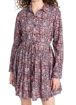 anna shirt dress in bella floral