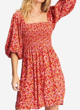 paradise days mini dress in pink skies