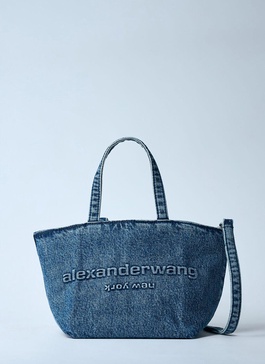 Alexander Wang Women Small Denim Punch Tote Bag