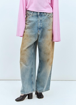 Acne Studios Women Distressed Super Baggy Jeans