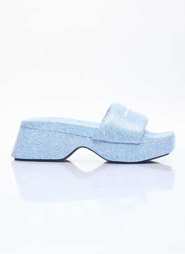 Alexander Wang Women Trompe L'oeil Denim Float Slides