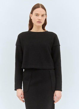 Max Mara Women Wool And Cashmere Cropped Sweater