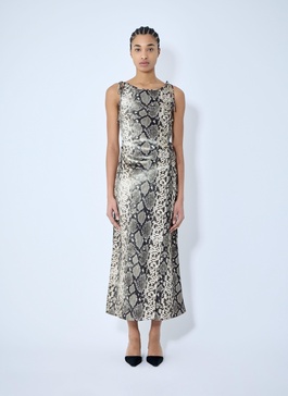 Acne Studios Women Satin Python Print Midi Dress