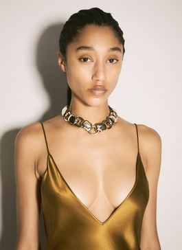 Saint Laurent Women Shell Chain Choker