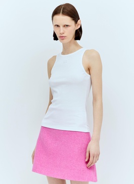 Ganni Women Soft Cotton Rib Tank Top