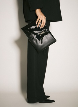 Saint Laurent Women Large Patent Pouch