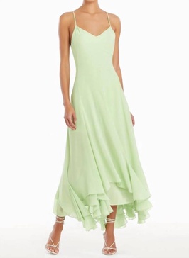 clemenza dress in pear green