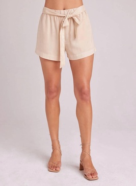 tie short in summer khaki