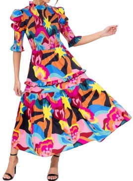 noelle midi dress in sunbeam