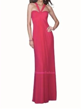 open back dress in deep pink