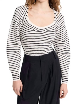 maeve sweater in natural/navy