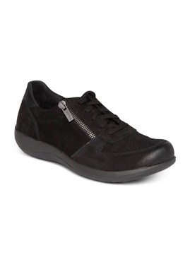 roxy arch support casual sneaker - wide in black
