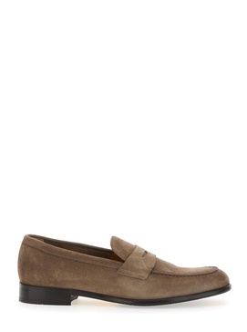 'Standford' Beige Slip-On Loafers In Leather Man