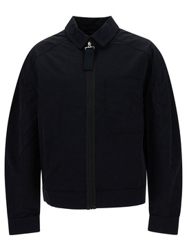 Zip-up Jacket With Tonal Logo Embroidery