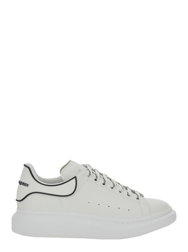 White Sneakers with Logo Lettering on the Rear and Oversize Sole in Leather Man