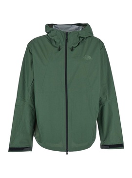 Green Jacket with Logo Printed on the Front in Tech Fabric Man