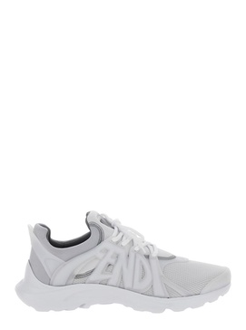 'Fendi Tag' Grey Sneakers with Logo in Techno Mesh Man