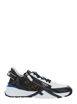 'Fendi Flow' Multicolor Low-Top Sneaker with Logo Detail in Leather Man